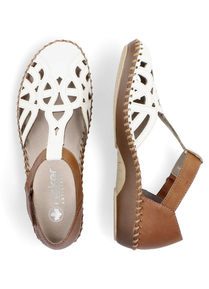 Rieker Sandale mit Klettverschluss CREME-COGNAC